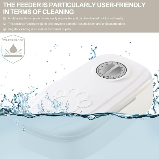 WIYETY Automatic Pet Feeder, Automatic Pet Feeding for Dogs and Cats, Automatic Feeder with 48-Hour Timer, Feeding Bowl for Cats and Dogs (350 ml) WIYETY Automatic Pet Feeder, Automatic Pet Feeding for Dogs and Cats, Automatic Feeder with 48-Hour Timer, Feeding Bowl for Cats and Dogs (350 ml)