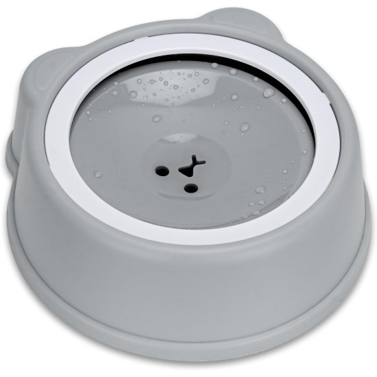 Water Bowl for Dogs, Splash Free, No Spill, Anti Choking Vehicle Water Bowl for Dogs, Cats, Puppies, Kittens, 1L Large Capacity (Grey) Water Bowl for Dogs, Splash Free, No Spill, Anti Choking Vehicle Water Bowl for Dogs, Cats, Puppies, Kittens, 1L Large Capacity (Grey)