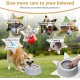 Water Bowl for Dogs, Splash Free, No Spill, Anti Choking Vehicle Water Bowl for Dogs, Cats, Puppies, Kittens, 1L Large Capacity (Grey)