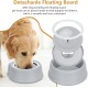 Water Bowl for Dogs, Splash Free, No Spill, Anti Choking Vehicle Water Bowl for Dogs, Cats, Puppies, Kittens, 1L Large Capacity (Grey)