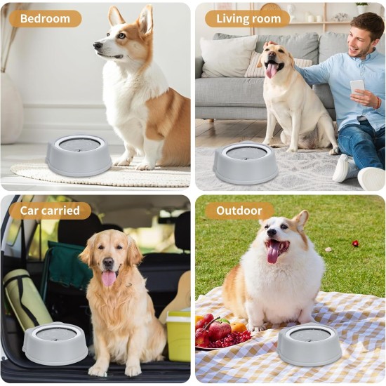 Water Bowl for Dogs, Splash Free, No Spill, Anti Choking Vehicle Water Bowl for Dogs, Cats, Puppies, Kittens, 1L Large Capacity (Grey) Water Bowl for Dogs, Splash Free, No Spill, Anti Choking Vehicle Water Bowl for Dogs, Cats, Puppies, Kittens, 1L Large Capacity (Grey)