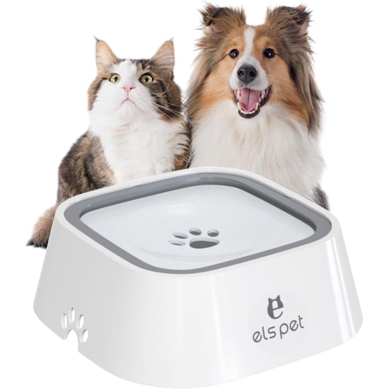 Water Bowl for Dogs, Splash-Free Pet Water Feeder - 1 Litre, Water Bowl for Dogs with Floating Plate, Drinking Bowl Dog Feeding Bowl On the Go for Pets, Indoors, Outdoors, Car - Grey Water Bowl for Dogs, Splash-Free Pet Water Feeder - 1 Litre, Water Bowl for Dogs with Floating Plate, Drinking Bowl Dog Feeding Bowl On the Go for Pets, Indoors, Outdoors, Car - Grey