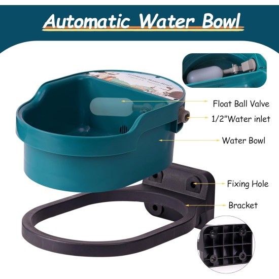 Water Bowl for Dogs Water Bowl Drinking Bowl Wall Mounted 2.3 L Automatic Filling Water Drinker for Pets with Float Valve Pet Drinker Water Bowl for Dogs Water Bowl Drinking Bowl Wall Mounted 2.3 L Automatic Filling Water Drinker for Pets with Float Valve Pet Drinker