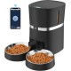 WellToBe Smart Automatic Cat & Dog Feeder WiFi Automatic Feeder for 2 Cats, Pet Feeder with Timer, Sound Recording Function, App Control, Portion, for 6 Meals a Day (Black) WellToBe Smart Automatic Cat & Dog Feeder WiFi Automatic Feeder for 2 Cats, Pet Feeder with Timer, Sound Recording Function, App Control, Portion, for 6 Meals a Day (Black)