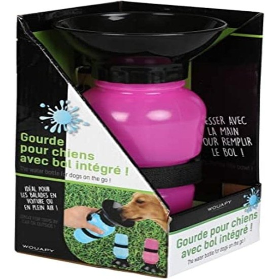 Wouapy Portable Dog Drink,Fountain Type (500ml, Pink) Water Bottle with Bowl for Large Dogs, Plastic, Puppy, Pet Supplies Wouapy Portable Dog Drink,Fountain Type (500ml, Pink) Water Bottle with Bowl for Large Dogs, Plastic, Puppy, Pet Supplies