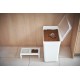 YAMAZAKI 5617 TOWER Pet Food Container (12 kg), White, Polypropylene/ABS Resin/POM Resin/Silicone, Minimalist, 41 x 24 x 42.5 cm YAMAZAKI 5617 TOWER Pet Food Container (12 kg), White, Polypropylene/ABS Resin/POM Resin/Silicone, Minimalist, 41 x 24 x 42.5 cm