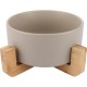 YAYODS Cat Feeding Bowl 850 ml - Dog Bowl Height with Bamboo Base - Ceramic Bowl Dog Bowl - Dishwasher Safe for Cats and Dogs (Grey) YAYODS Cat Feeding Bowl 850 ml - Dog Bowl Height with Bamboo Base - Ceramic Bowl Dog Bowl - Dishwasher Safe for Cats and Dogs (Grey)