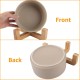 YAYODS Cat Feeding Bowl 850 ml - Dog Bowl Height with Bamboo Base - Ceramic Bowl Dog Bowl - Dishwasher Safe for Cats and Dogs (Grey) YAYODS Cat Feeding Bowl 850 ml - Dog Bowl Height with Bamboo Base - Ceramic Bowl Dog Bowl - Dishwasher Safe for Cats and Dogs (Grey)