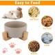 YAYODS Cat Feeding Bowl 850 ml - Dog Bowl Height with Bamboo Base - Ceramic Bowl Dog Bowl - Dishwasher Safe for Cats and Dogs (Grey) YAYODS Cat Feeding Bowl 850 ml - Dog Bowl Height with Bamboo Base - Ceramic Bowl Dog Bowl - Dishwasher Safe for Cats and Dogs (Grey)