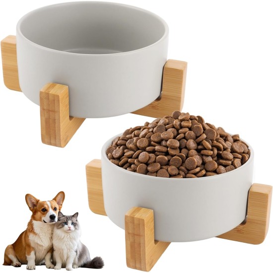 YAYODS Set of 2 850 ml Ceramic Dog Bowls - Raised Dog Bowl - Cat Bowl Set - Dog Bowls - Dog Bowl - Dog Bowl - Dog Bowl - Dog Bowl with Dog Bowl Stand for Cats and Dogs YAYODS Set of 2 850 ml Ceramic Dog Bowls - Raised Dog Bowl - Cat Bowl Set - Dog Bowls - Dog Bowl - Dog Bowl - Dog Bowl - Dog Bowl with Dog Bowl Stand for Cats and Dogs