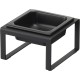 Yamazaki 5817 TOWER Single Bowl with Stand, Black, Steel/Ceramic, Minimalist, 15 x 15.5 x 10 cm Yamazaki 5817 TOWER Single Bowl with Stand, Black, Steel/Ceramic, Minimalist, 15 x 15.5 x 10 cm