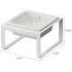 Yamazaki Tower Single Bowl 300ml White Steel/Ceramic Minimalist Design 5816 Yamazaki Tower Single Bowl 300ml White Steel/Ceramic Minimalist Design 5816