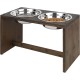 Yangbaga Raised Bamboo Dog Bowl, Feeding Station with Stainless Steel Bowl, Feeder for Dogs and Other Pets (Brown) Yangbaga Raised Bamboo Dog Bowl, Feeding Station with Stainless Steel Bowl, Feeder for Dogs and Other Pets (Brown)