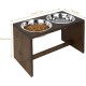 Yangbaga Raised Bamboo Dog Bowl, Feeding Station with Stainless Steel Bowl, Feeder for Dogs and Other Pets (Brown) Yangbaga Raised Bamboo Dog Bowl, Feeding Station with Stainless Steel Bowl, Feeder for Dogs and Other Pets (Brown)