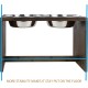 Yangbaga Raised Bamboo Dog Bowl, Feeding Station with Stainless Steel Bowl, Feeder for Dogs and Other Pets (Brown) Yangbaga Raised Bamboo Dog Bowl, Feeding Station with Stainless Steel Bowl, Feeder for Dogs and Other Pets (Brown)