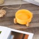 Yellow Ceramic Dog Bowl, Feeding Bowl for Dogs and Cats with Solid Wood Stand Yellow Ceramic Dog Bowl, Feeding Bowl for Dogs and Cats with Solid Wood Stand