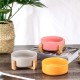 Yellow Ceramic Dog Bowl, Feeding Bowl for Dogs and Cats with Solid Wood Stand Yellow Ceramic Dog Bowl, Feeding Bowl for Dogs and Cats with Solid Wood Stand