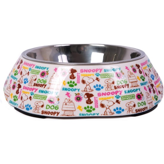ZOOZ Pets Dog Bowls with Removable Stainless Steel Bowl - Officially Licensed Peanuts - Durable and Non-Toxic Material - 100% Melanin - Unique Designs - Various Sizes and Colours ZOOZ Pets Dog Bowls with Removable Stainless Steel Bowl - Officially Licensed Peanuts - Durable and Non-Toxic Material - 100% Melanin - Unique Designs - Various Sizes and Colours