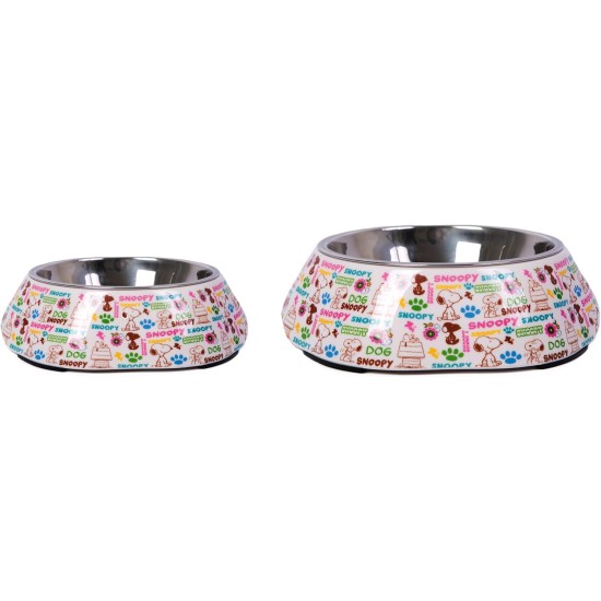 ZOOZ Pets Dog Bowls with Removable Stainless Steel Bowl - Officially Licensed Peanuts - Durable and Non-Toxic Material - 100% Melanin - Unique Designs - Various Sizes and Colours ZOOZ Pets Dog Bowls with Removable Stainless Steel Bowl - Officially Licensed Peanuts - Durable and Non-Toxic Material - 100% Melanin - Unique Designs - Various Sizes and Colours