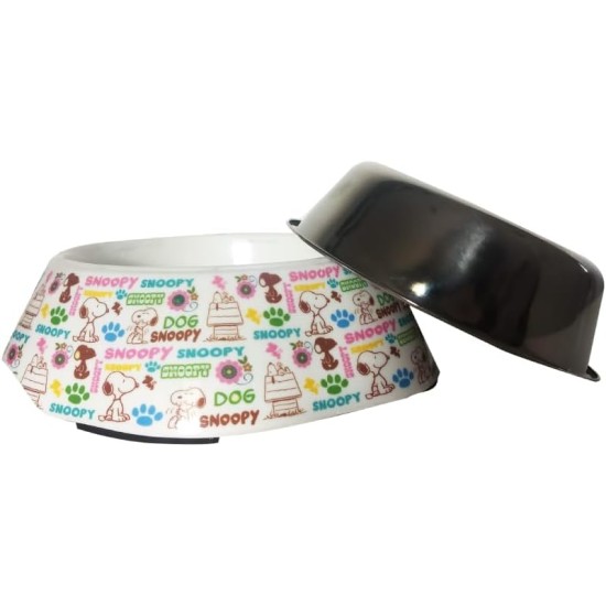 ZOOZ Pets Dog Bowls with Removable Stainless Steel Bowl - Officially Licensed Peanuts - Durable and Non-Toxic Material - 100% Melanin - Unique Designs - Various Sizes and Colours ZOOZ Pets Dog Bowls with Removable Stainless Steel Bowl - Officially Licensed Peanuts - Durable and Non-Toxic Material - 100% Melanin - Unique Designs - Various Sizes and Colours