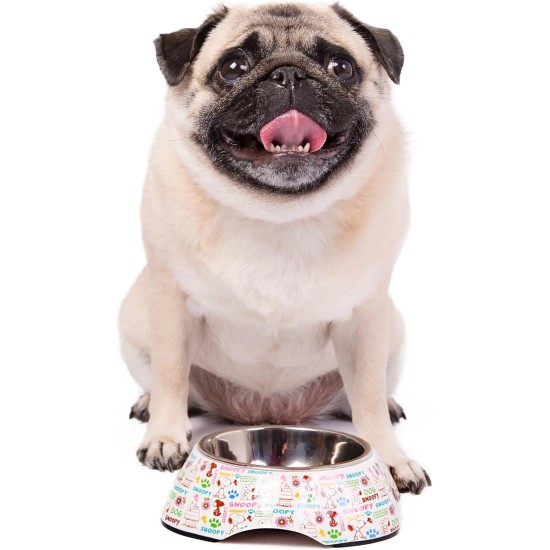 ZOOZ Pets Dog Bowls with Removable Stainless Steel Bowl - Officially Licensed Peanuts - Durable and Non-Toxic Material - 100% Melanin - Unique Designs - Various Sizes and Colours ZOOZ Pets Dog Bowls with Removable Stainless Steel Bowl - Officially Licensed Peanuts - Durable and Non-Toxic Material - 100% Melanin - Unique Designs - Various Sizes and Colours
