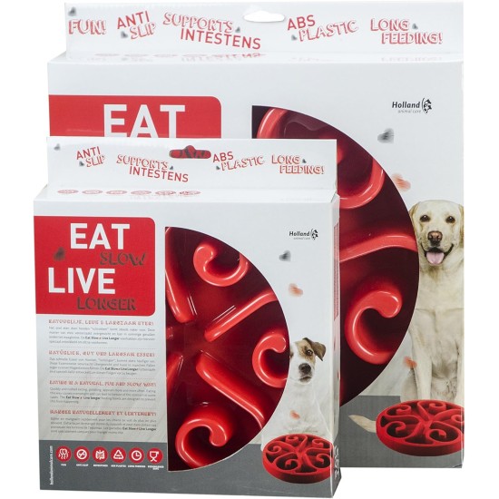 Zen-Kat Eat Slow Live Longer Round large rood Zen-Kat Eat Slow Live Longer Round large rood