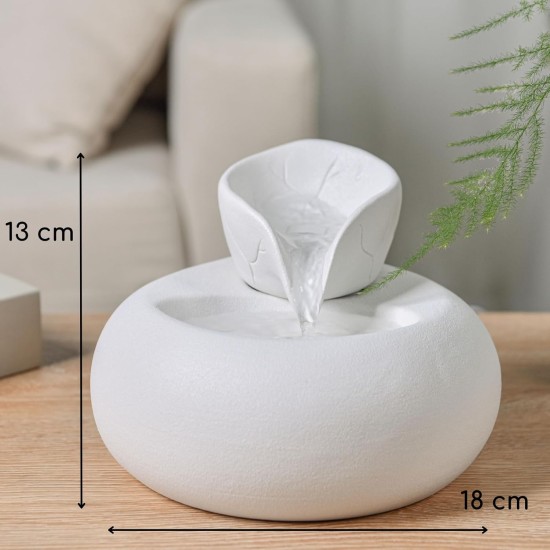 Zen'Light Toby Drinking Fountain for Cats and Dogs - Drinking Trough for Pets Made of Ceramic Enamel - Water Dispenser without Paint - Non-Toxic - Closed Water Cycle without Light - Height 18 cm Zen'Light Toby Drinking Fountain for Cats and Dogs - Drinking Trough for Pets Made of Ceramic Enamel - Water Dispenser without Paint - Non-Toxic - Closed Water Cycle without Light - Height 18 cm