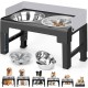 Zivacate Raised Dog Bowl, 6 Height Adjustable and Tilting, Feeding Station, 2 Stainless Steel Bowls, 1 Bowl for Slowing Eating, Non-Slip, Dog Feeding Station for Medium Large Dogs Zivacate Raised Dog Bowl, 6 Height Adjustable and Tilting, Feeding Station, 2 Stainless Steel Bowls, 1 Bowl for Slowing Eating, Non-Slip, Dog Feeding Station for Medium Large Dogs