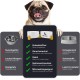 bluzelle Balance Bowl 2-in-1 Dog Bowl Set XXL, 2 x 850 ml Ceramic Bowls with Bamboo Wooden Frame, Non-Slip Feeding Bowl for Dogs and Cats, for Dry Food, Wet Food, Water (Petrol)