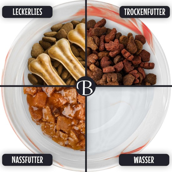 bluzelle Balance Bowl 2-in-1 Dog Bowl Set XXL, 2 x 850 ml Ceramic Bowls with Bamboo Wooden Frame, Non-Slip Feeding Bowl for Dogs and Cats, for Dry Food, Wet Food, Water (Petrol) bluzelle Balance Bowl 2-in-1 Dog Bowl Set XXL, 2 x 850 ml Ceramic Bowls with Bamboo Wooden Frame, Non-Slip Feeding Bowl for Dogs and Cats, for Dry Food, Wet Food, Water (Petrol)
