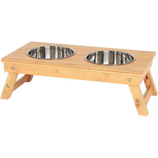 dibea Dog Bowl, Feeding Station - Bamboo - HN00515 dibea Dog Bowl, Feeding Station - Bamboo - HN00515