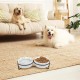 fanquare Set of 2 Dog Bowls Ceramic Double Feeding Bowls Ceramic Grey Marbling Dog Feeding Bowl Cats Feeding Bowl with Black Metal Frame 400 ml fanquare Set of 2 Dog Bowls Ceramic Double Feeding Bowls Ceramic Grey Marbling Dog Feeding Bowl Cats Feeding Bowl with Black Metal Frame 400 ml