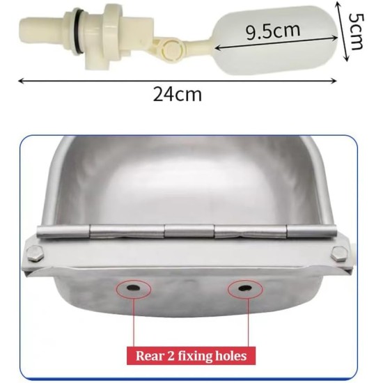 hzexun Automatic Drinking Fountain for Dogs 304 Stainless Steel Float Type Cattle Automatic Drinking Water Equipment hzexun Automatic Drinking Fountain for Dogs 304 Stainless Steel Float Type Cattle Automatic Drinking Water Equipment