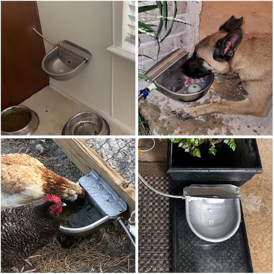 hzexun Automatic Drinking Fountain for Dogs 304 Stainless Steel Float Type Cattle Automatic Drinking Water Equipment hzexun Automatic Drinking Fountain for Dogs 304 Stainless Steel Float Type Cattle Automatic Drinking Water Equipment