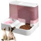 kathson All-in-One Automatic Cat Food and Water Dispenser Set, Gravity Cat Feeder, Large Capacity, Self-Feeding Dog Feeder and Drinker for Small Dogs, Cats (Pink) kathson All-in-One Automatic Cat Food and Water Dispenser Set, Gravity Cat Feeder, Large Capacity, Self-Feeding Dog Feeder and Drinker for Small Dogs, Cats (Pink)