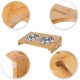 lionto Raised Bamboo Dog Bowl, 35 x 20 x 10 cm, Double Feeding Bowl for Dogs and Cats, 2 Dishwasher-Safe Stainless Steel Bowls Diameter 14 cm, Capacity per Bowl 250 ml, Non-Slip and Gentle on the lionto Raised Bamboo Dog Bowl, 35 x 20 x 10 cm, Double Feeding Bowl for Dogs and Cats, 2 Dishwasher-Safe Stainless Steel Bowls Diameter 14 cm, Capacity per Bowl 250 ml, Non-Slip and Gentle on the
