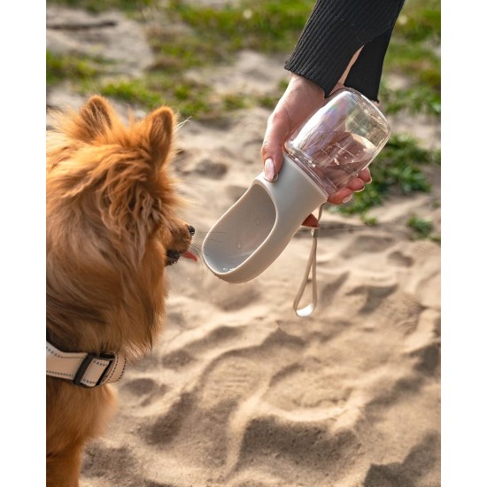 lionto Water Bottle for Dogs and Cats, 350 ml, Dog Drinking Bottle, Portable and Leak-Proof, Made of Food-Grade ABS Plastic with Locking, Dishwasher Safe, Perfect for Travel, Grey lionto Water Bottle for Dogs and Cats, 350 ml, Dog Drinking Bottle, Portable and Leak-Proof, Made of Food-Grade ABS Plastic with Locking, Dishwasher Safe, Perfect for Travel, Grey