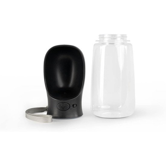 lionto Water Bottle for Dogs and Cats, 350 ml, Dog Drinking Bottle, Portable and Leak-Proof, Made of Food-Grade ABS Plastic with Locking, Dishwasher Safe, Perfect for Travel, Grey lionto Water Bottle for Dogs and Cats, 350 ml, Dog Drinking Bottle, Portable and Leak-Proof, Made of Food-Grade ABS Plastic with Locking, Dishwasher Safe, Perfect for Travel, Grey