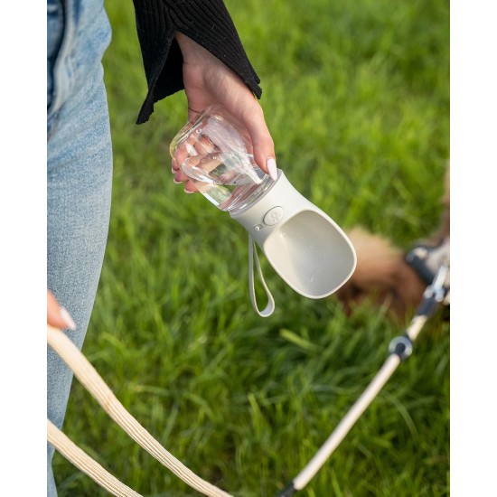 lionto Water Bottle for Dogs and Cats, 350 ml, Dog Drinking Bottle, Portable and Leak-Proof, Made of Food-Grade ABS Plastic with Locking, Dishwasher Safe, Perfect for Travel, Grey lionto Water Bottle for Dogs and Cats, 350 ml, Dog Drinking Bottle, Portable and Leak-Proof, Made of Food-Grade ABS Plastic with Locking, Dishwasher Safe, Perfect for Travel, Grey