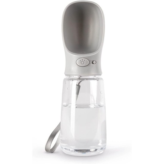lionto Water Bottle for Dogs and Cats, 350 ml, Dog Drinking Bottle, Portable and Leak-Proof, Made of Food-Grade ABS Plastic with Locking, Dishwasher Safe, Perfect for Travel, Grey lionto Water Bottle for Dogs and Cats, 350 ml, Dog Drinking Bottle, Portable and Leak-Proof, Made of Food-Grade ABS Plastic with Locking, Dishwasher Safe, Perfect for Travel, Grey