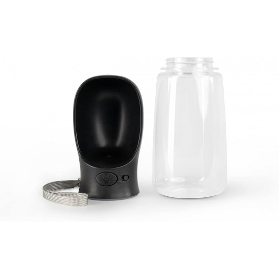 lionto Water Bottle for Dogs and Cats, 500 ml, Dog Drinking Bottle, Portable and Leak-Proof, Made of Food-Grade ABS Plastic with Locking, Dishwasher Safe, Perfect for Travel, Grey lionto Water Bottle for Dogs and Cats, 500 ml, Dog Drinking Bottle, Portable and Leak-Proof, Made of Food-Grade ABS Plastic with Locking, Dishwasher Safe, Perfect for Travel, Grey