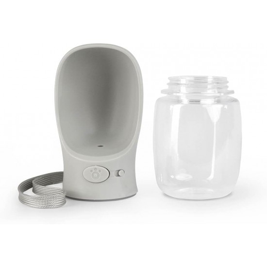 lionto Water Bottle for Dogs and Cats, 500 ml, Dog Drinking Bottle, Portable and Leak-Proof, Made of Food-Grade ABS Plastic with Locking, Dishwasher Safe, Perfect for Travel, Grey lionto Water Bottle for Dogs and Cats, 500 ml, Dog Drinking Bottle, Portable and Leak-Proof, Made of Food-Grade ABS Plastic with Locking, Dishwasher Safe, Perfect for Travel, Grey