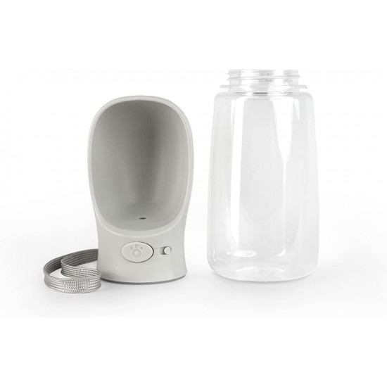 lionto Water Bottle for Dogs and Cats, 500 ml, Dog Drinking Bottle, Portable and Leak-Proof, Made of Food-Grade ABS Plastic with Locking, Dishwasher Safe, Perfect for Travel, Grey lionto Water Bottle for Dogs and Cats, 500 ml, Dog Drinking Bottle, Portable and Leak-Proof, Made of Food-Grade ABS Plastic with Locking, Dishwasher Safe, Perfect for Travel, Grey