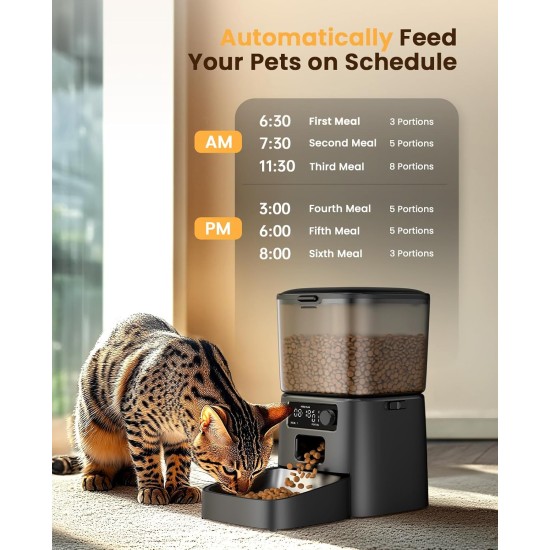 oneisall 3.5 L Automatic Cat Feeder, WiFi Intelligent Cat Food, App Control, 1-10 Meals a Day, Feeder for Cats/Dogs, with Stainless Steel Bowl oneisall 3.5 L Automatic Cat Feeder, WiFi Intelligent Cat Food, App Control, 1-10 Meals a Day, Feeder for Cats/Dogs, with Stainless Steel Bowl