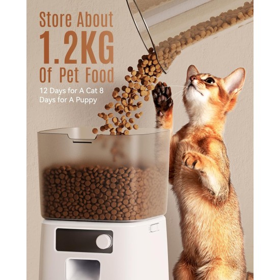 oneisall 3.5 L Automatic Cat Feeder, WiFi Intelligent Cat Food, App Control, 1-10 Meals a Day, Feeder for Cats/Dogs, with Stainless Steel Bowl oneisall 3.5 L Automatic Cat Feeder, WiFi Intelligent Cat Food, App Control, 1-10 Meals a Day, Feeder for Cats/Dogs, with Stainless Steel Bowl