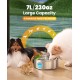 oneisall 7L Drinking Fountain for Dogs, Stainless Steel Dog Fountain with Large Viewing Window, Water Dispenser with LED Light, Ultralight Pump with Overload Protection, 5-Layer Filtration oneisall 7L Drinking Fountain for Dogs, Stainless Steel Dog Fountain with Large Viewing Window, Water Dispenser with LED Light, Ultralight Pump with Overload Protection, 5-Layer Filtration