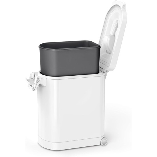simplehuman CW1886 30L Pet Food Bin, Brushed Stainless Steel, W 26.4cm x H 59.0cm x D 46.1cm simplehuman CW1886 30L Pet Food Bin, Brushed Stainless Steel, W 26.4cm x H 59.0cm x D 46.1cm