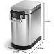 simplehuman CW1886 30L Pet Food Bin, Brushed Stainless Steel, W 26.4cm x H 59.0cm x D 46.1cm simplehuman CW1886 30L Pet Food Bin, Brushed Stainless Steel, W 26.4cm x H 59.0cm x D 46.1cm