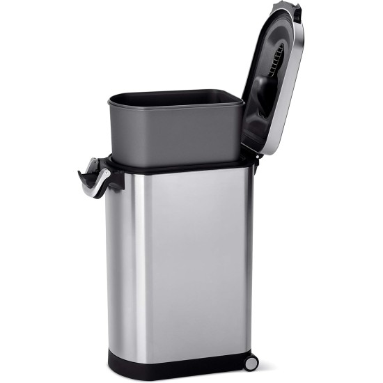 simplehuman CW1886 30L Pet Food Bin, Brushed Stainless Steel, W 26.4cm x H 59.0cm x D 46.1cm simplehuman CW1886 30L Pet Food Bin, Brushed Stainless Steel, W 26.4cm x H 59.0cm x D 46.1cm