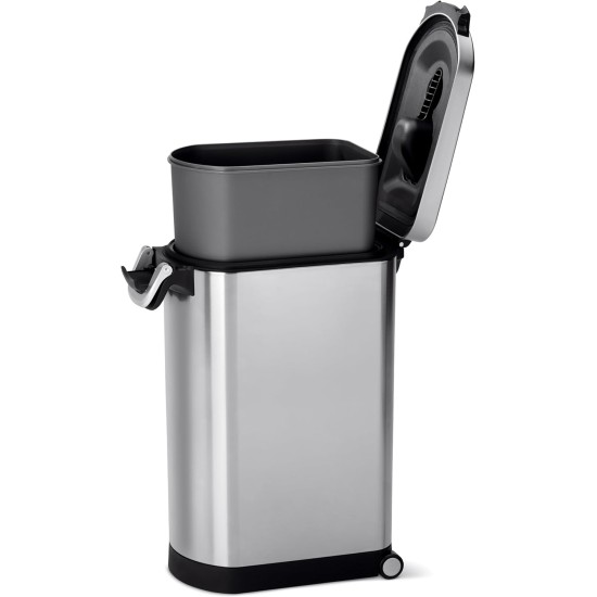 simplehuman CW1886 30L Pet Food Bin, Brushed Stainless Steel, W 26.4cm x H 59.0cm x D 46.1cm simplehuman CW1886 30L Pet Food Bin, Brushed Stainless Steel, W 26.4cm x H 59.0cm x D 46.1cm